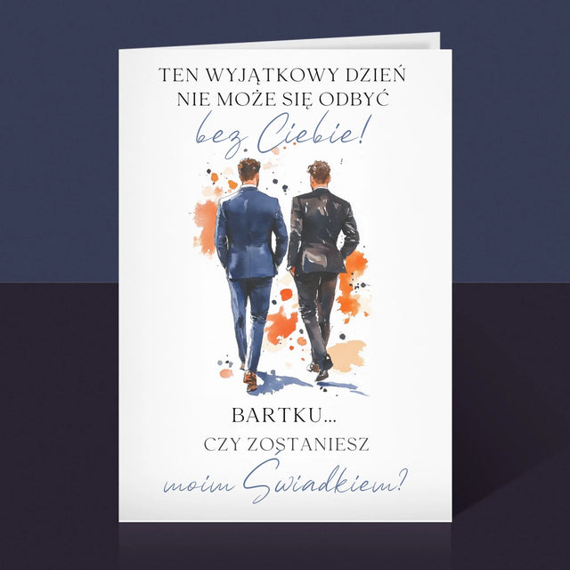 Imię i Podpis: Pytanie do świadka - Kartka z Życzeniami