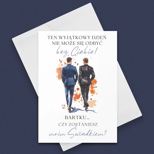 Imię i Podpis: Pytanie do świadka - Kartka z Życzeniami