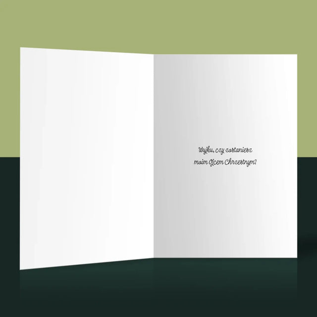 Imię i Podpis: Wujku czy zostaniesz moim chrzestnym - Kartka z Życzeniami