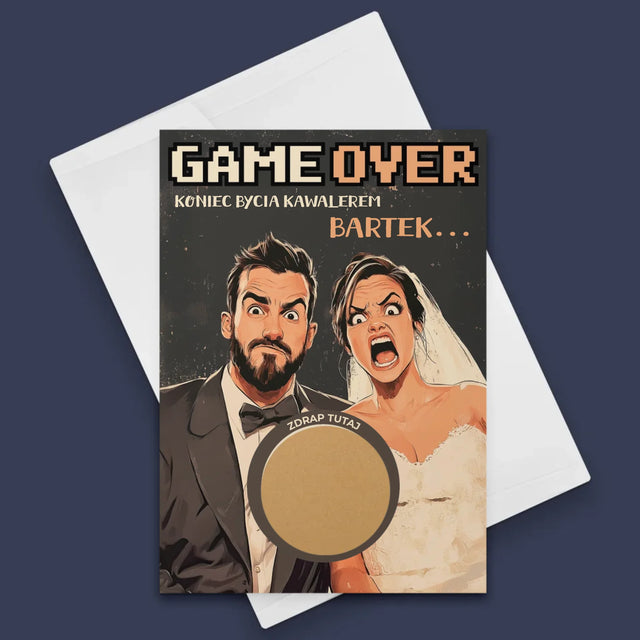 Imię i Podpis: Game over pytanie do świadka - Kartka z Życzeniami