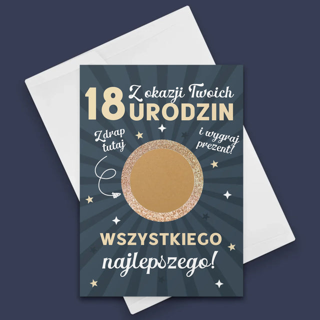 Imię i Podpis: Z okazji twoich 18 urodzin - Kartka z Życzeniami