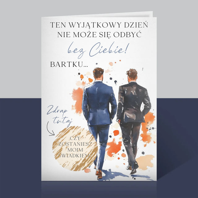 Imię i Podpis: Pytanie do świadka - Kartka z Życzeniami