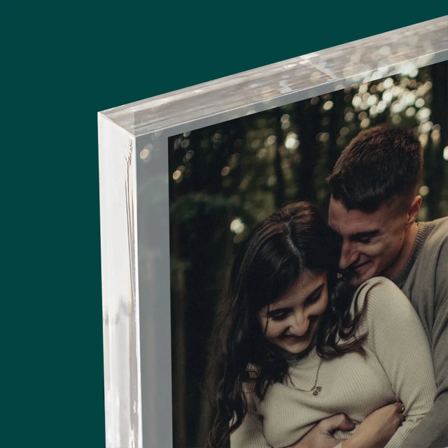 Zdjęcie i Podpis: Spotify z Kodem Qr - Blok Akrylowy