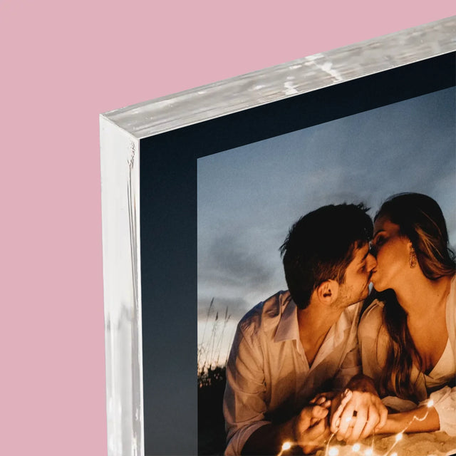 Zdjęcie i Podpis: Spotify z Twoimi Zdjęciami i Kodem Qr - Blok Akrylowy