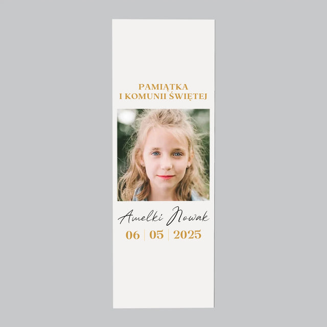 Zdjęcie i Podpis: Życzenia z Okazji Pierwszej Komunii Świętej - Magnes Na Lodówkę