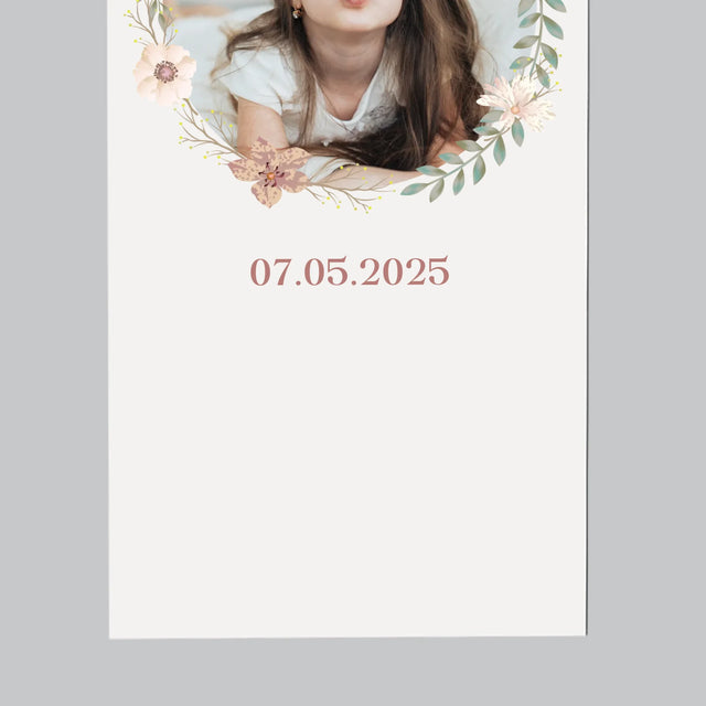 Zdjęcie i Podpis: Pierwsza Komunia Kwiaty - Magnes Na Lodówkę