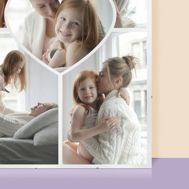 Fotokolaż: Najlepsza Mama Serce - Personalizowany Plakat