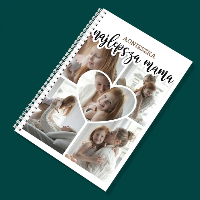 Fotokolaż: Najlepsza Mama Serce - Planer Dzienny Na Spirali