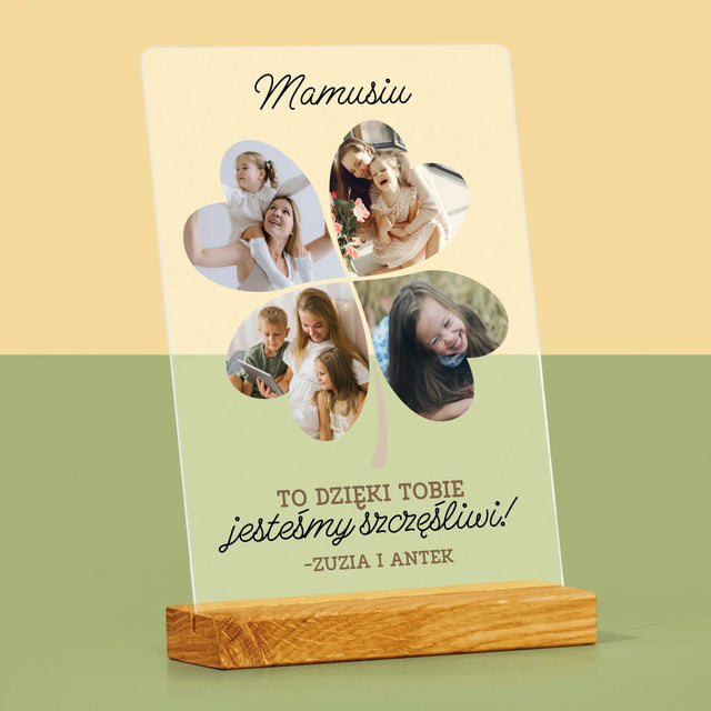 Fotokolaż: Mamo, To Dzięki Tobie Jesteśmy Szczęśliwi! - Wydruk Na Szkle Akrylowym