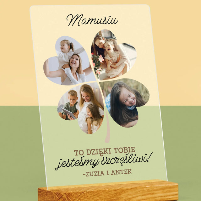 Fotokolaż: Mamo, To Dzięki Tobie Jesteśmy Szczęśliwi! - Wydruk Na Szkle Akrylowym