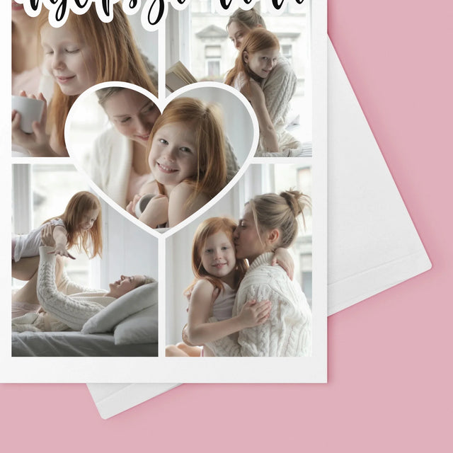 Fotokolaż: Najlepsza Mama Serce - Kartka z Życzeniami