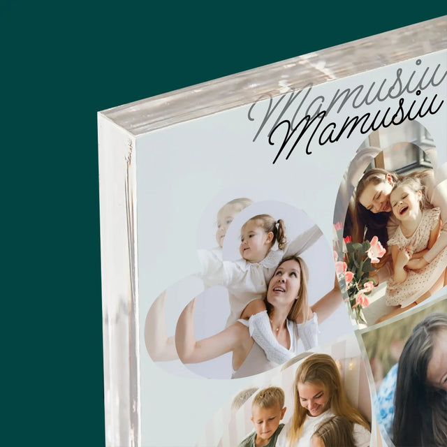 Fotokolaż: Mamo, To Dzięki Tobie Jesteśmy Szczęśliwi! - Blok Akrylowy z Nadrukiem
