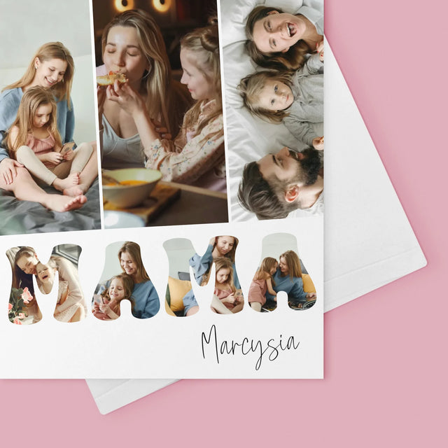 Fotokolaż: Mamo Dziękuję Za Wszystko - Kartka z Życzeniami