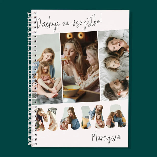 Fotokolaż: Mamo Dziękuję Za Wszystko - Planer Dzienny Na Spirali
