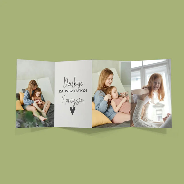 Fotokolaż: Mamo Dziękuję Za Wszystko - Duża Harmonijka Ze Zdjęć