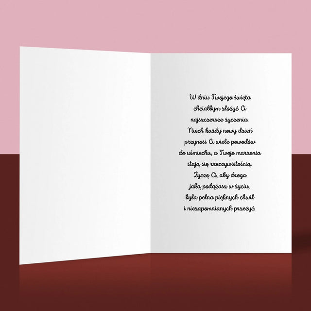 Imię i Podpis: Pierwszy Dzień Mamy Kawa Mleko - Kartka z Życzeniami