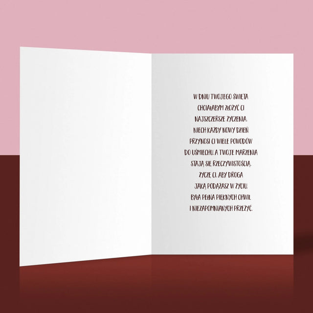 Imię i Podpis: Pierwszy Wspólny Dzień Mamy - Kartka z Życzeniami