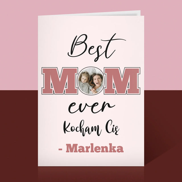 Fotokolaż: Best Mom Ever - Kartka z Życzeniami