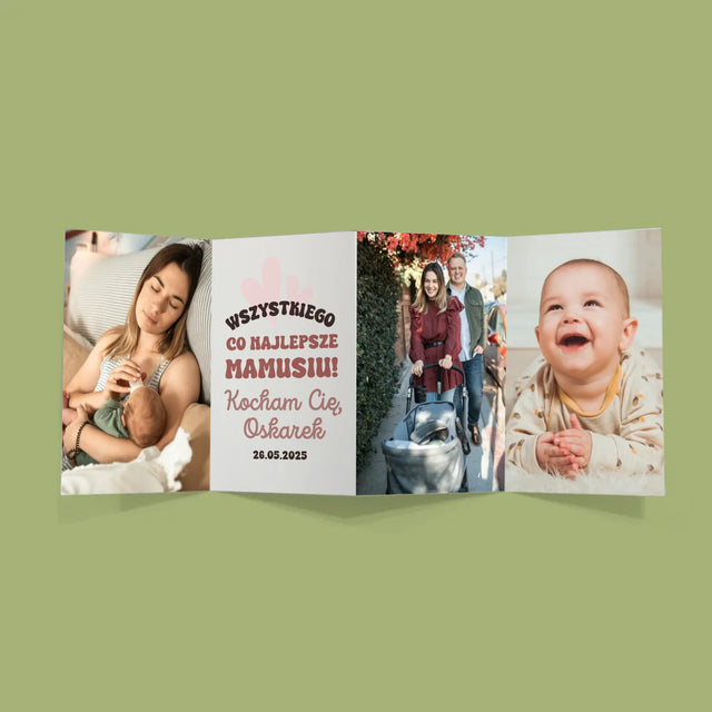 Imię i Podpis: Pierwszy Dzień Mamy Kawa Mleko - Duża Harmonijka Ze Zdjęć