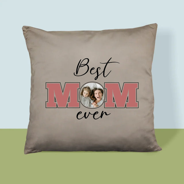 Fotokolaż: Best Mom Ever - Poduszka z Nadrukiem