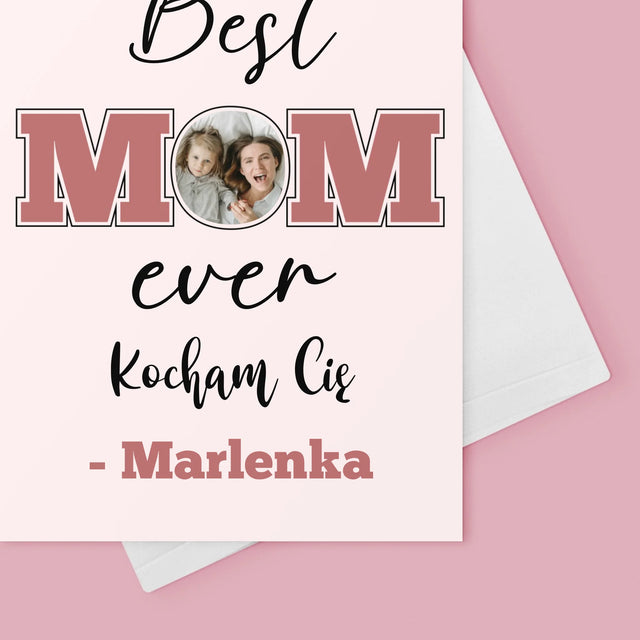 Fotokolaż: Best Mom Ever - Kartka z Życzeniami