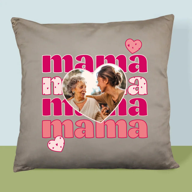 Zdjęcie i Podpis: Słowa Mama - Poduszka z Nadrukiem