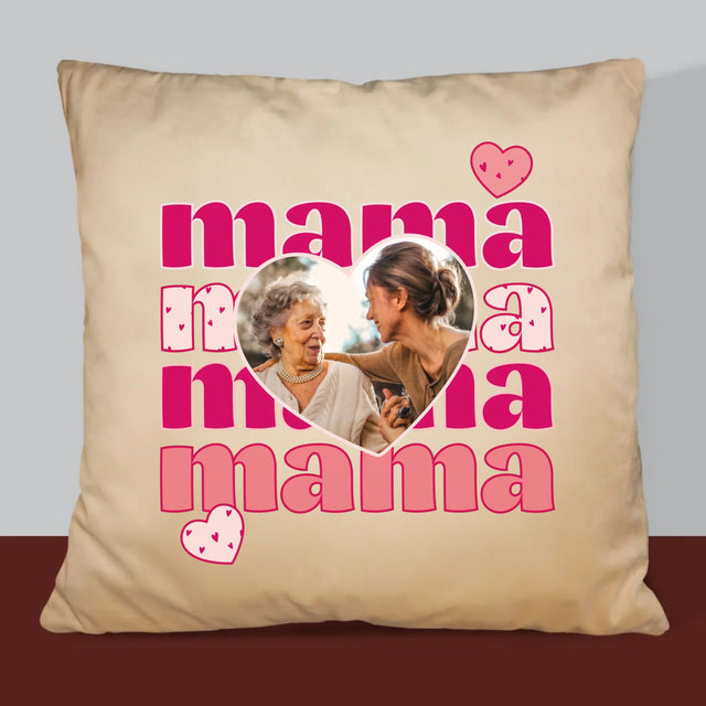 Zdjęcie i Podpis: Słowa Mama - Poduszka z Nadrukiem