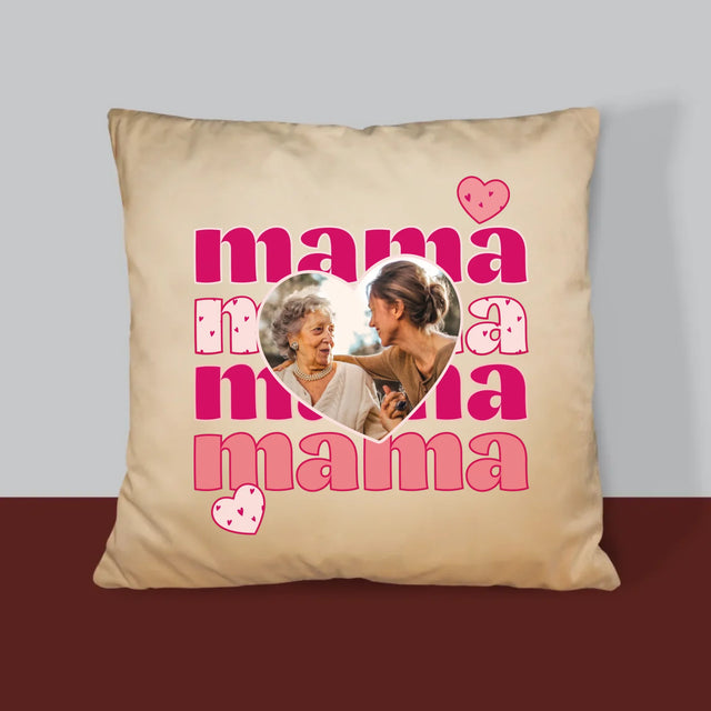 Zdjęcie i Podpis: Słowa Mama - Poduszka z Nadrukiem