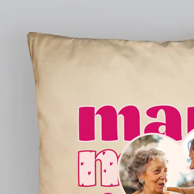 Zdjęcie i Podpis: Słowa Mama - Poduszka z Nadrukiem