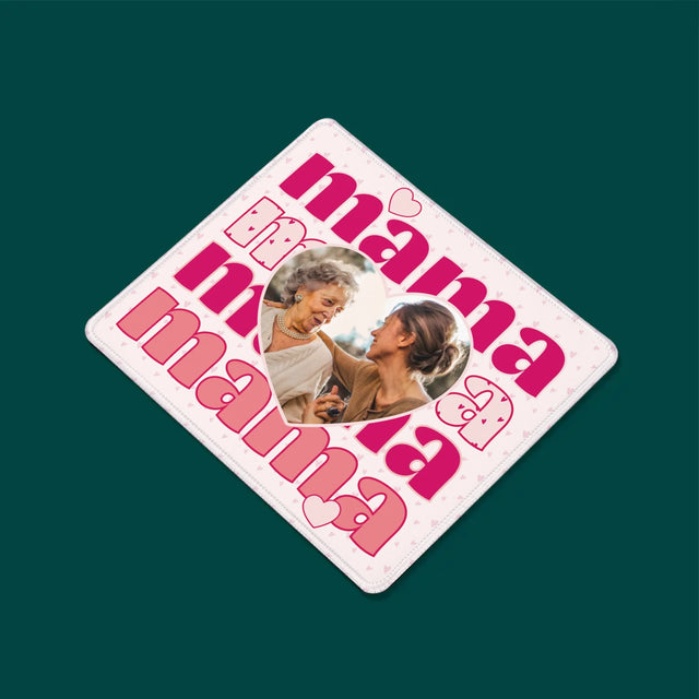 Zdjęcie i Podpis: Słowa Mama - Podkładka Pod Myszkę