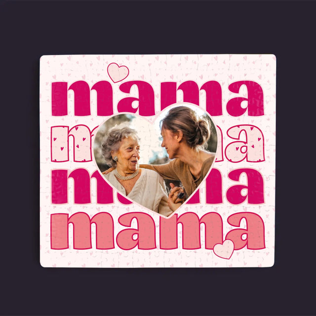 Zdjęcie i Podpis: Słowa Mama - Personalizowane Puzzle