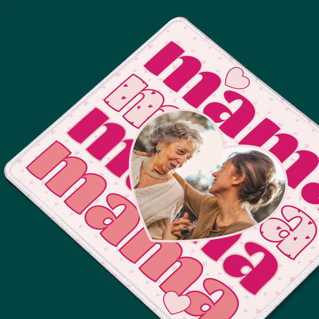 Zdjęcie i Podpis: Słowa Mama - Podkładka Pod Myszkę