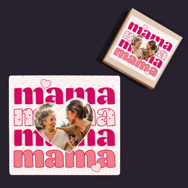 Zdjęcie i Podpis: Słowa Mama - Personalizowane Puzzle