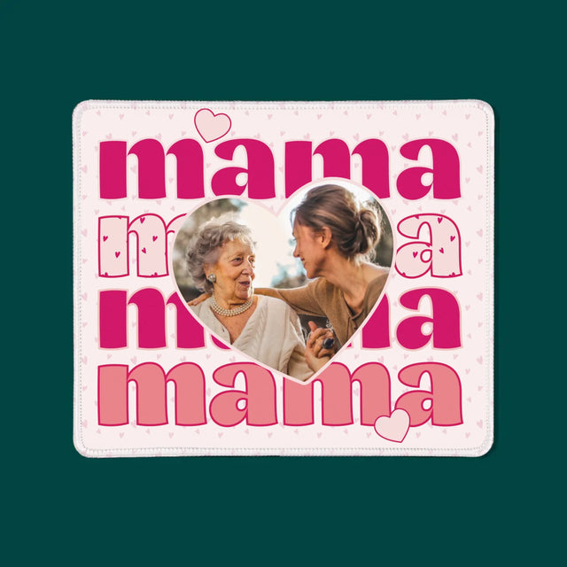 Zdjęcie i Podpis: Słowa Mama - Podkładka Pod Myszkę