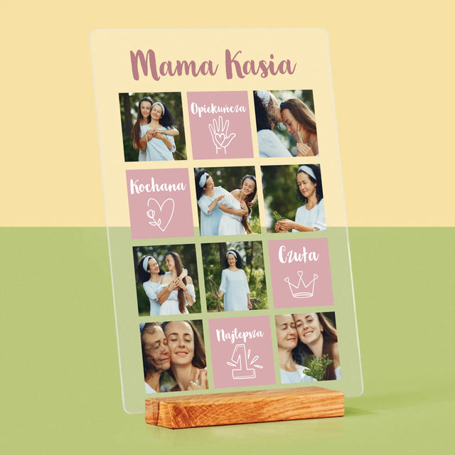 Fotokolaż: Cechy Mamy - Wydruk Na Szkle Akrylowym