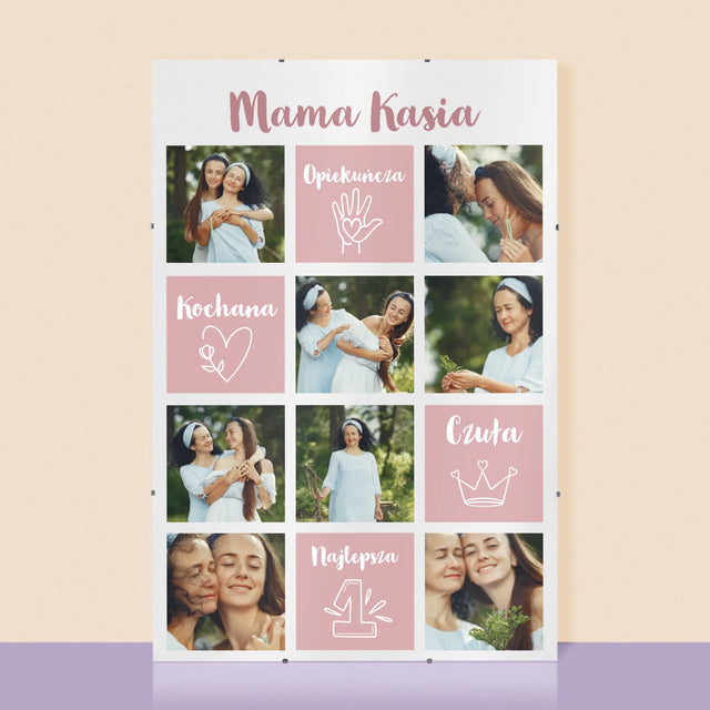 Fotokolaż: Cechy Mamy - Personalizowany Plakat
