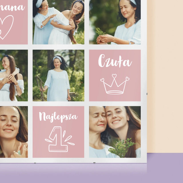 Fotokolaż: Cechy Mamy - Personalizowany Plakat