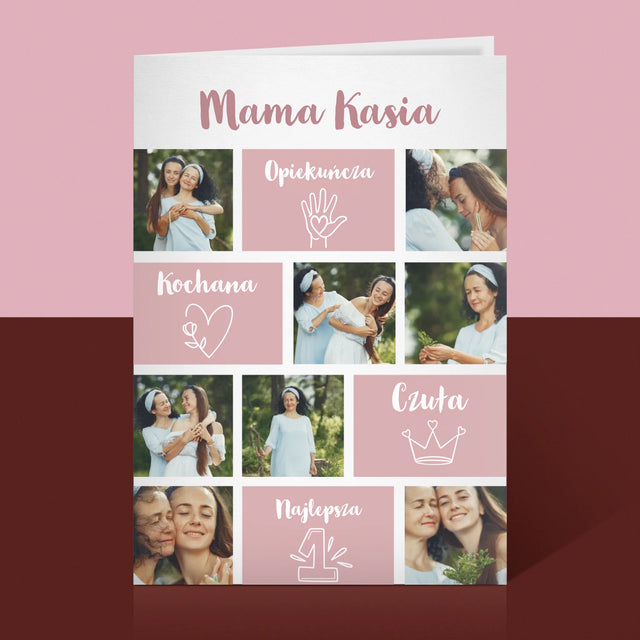 Fotokolaż: Cechy Mamy - Kartka z Życzeniami