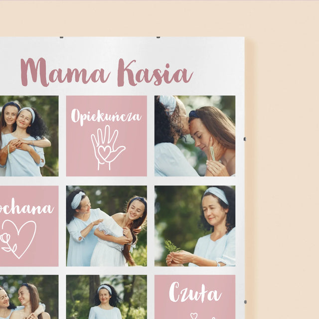 Fotokolaż: Cechy Mamy - Personalizowany Plakat
