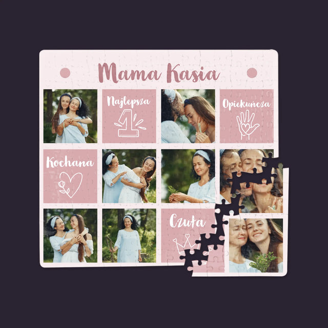 Fotokolaż: Cechy Mamy - Personalizowane Puzzle