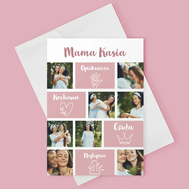 Fotokolaż: Cechy Mamy - Kartka z Życzeniami