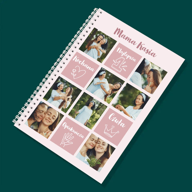 Fotokolaż: Cechy Mamy - Planer Dzienny Na Spirali