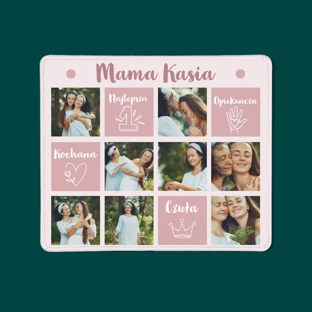 Fotokolaż: Cechy Mamy - Podkładka Pod Myszkę
