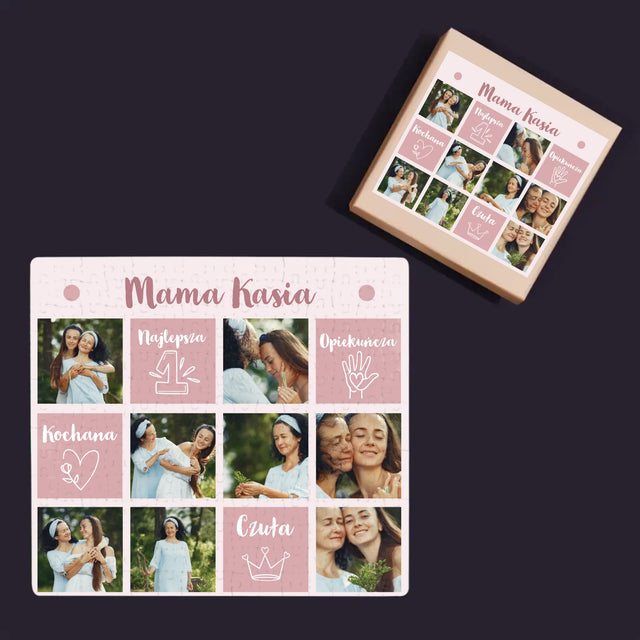 Fotokolaż: Cechy Mamy - Personalizowane Puzzle