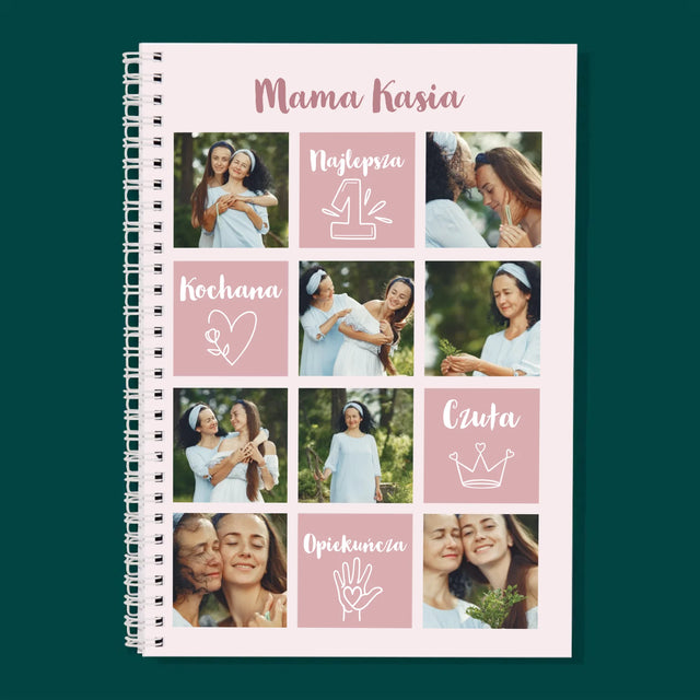 Fotokolaż: Cechy Mamy - Planer Dzienny Na Spirali