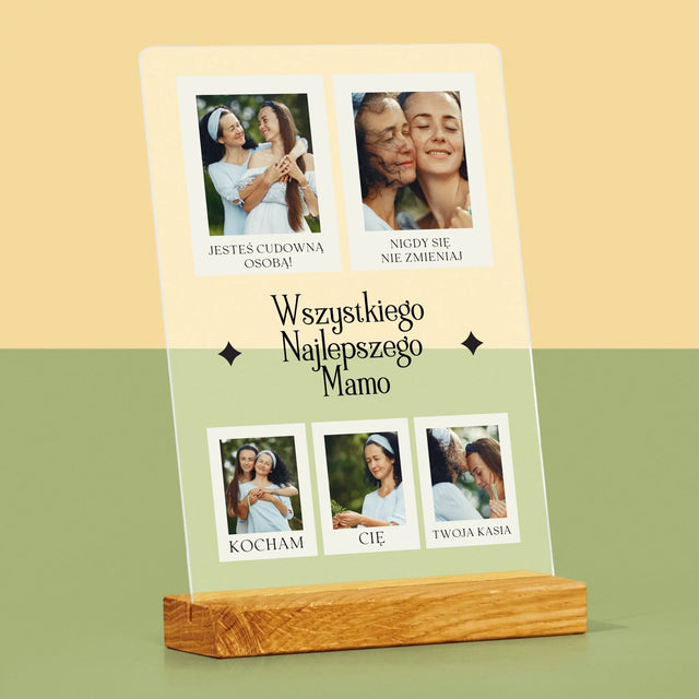 Fotokolaż: Wszystkiego Najlepszego Mamo - Wydruk Na Szkle Akrylowym