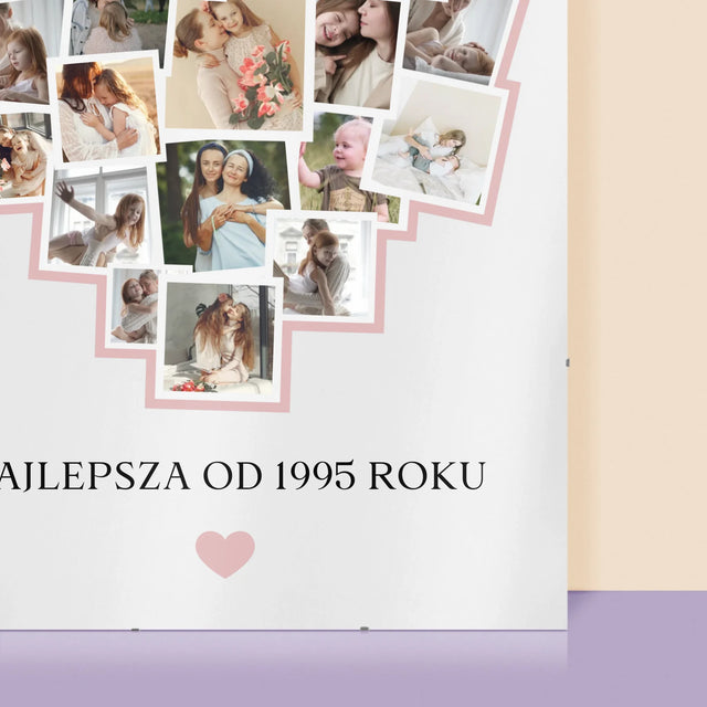 Fotokolaż: Serce Dla Mamy - Personalizowany Plakat