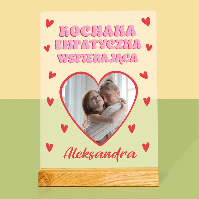 Zdjęcie i Podpis: Cechy Mamusi - Wydruk Na Szkle Akrylowym