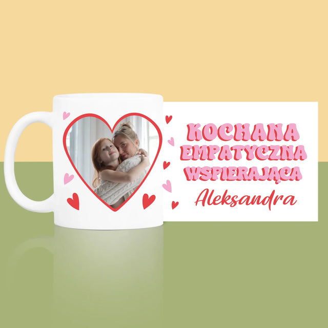 Zdjęcie i Podpis: Cechy Mamusi - Kubek z Nadrukiem