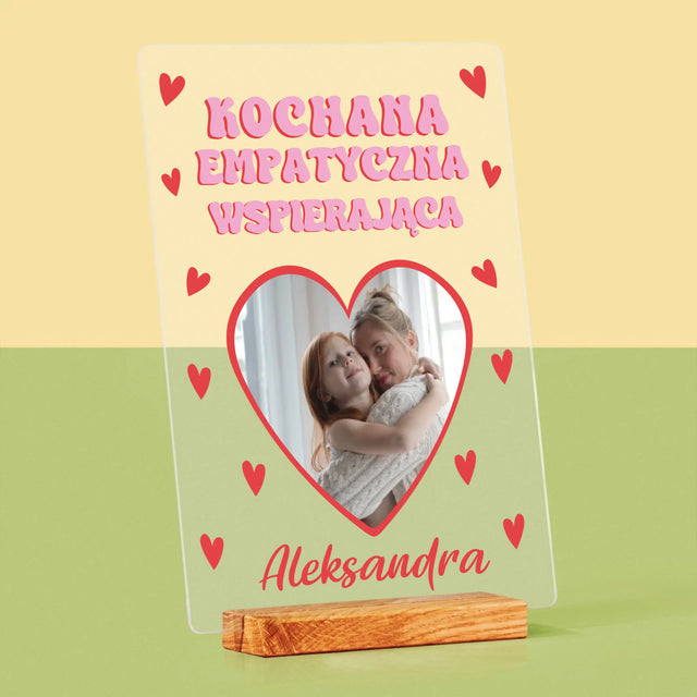 Zdjęcie i Podpis: Cechy Mamusi - Wydruk Na Szkle Akrylowym